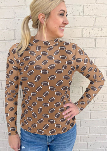 Black Game Day Rugby Mesh Sheer Long Sleeve Top