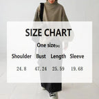Women's Loose Long Sleeve Turtleneck Sweater Solid Color Soft Ribbed Knit Pullover For Spring Fall Layering