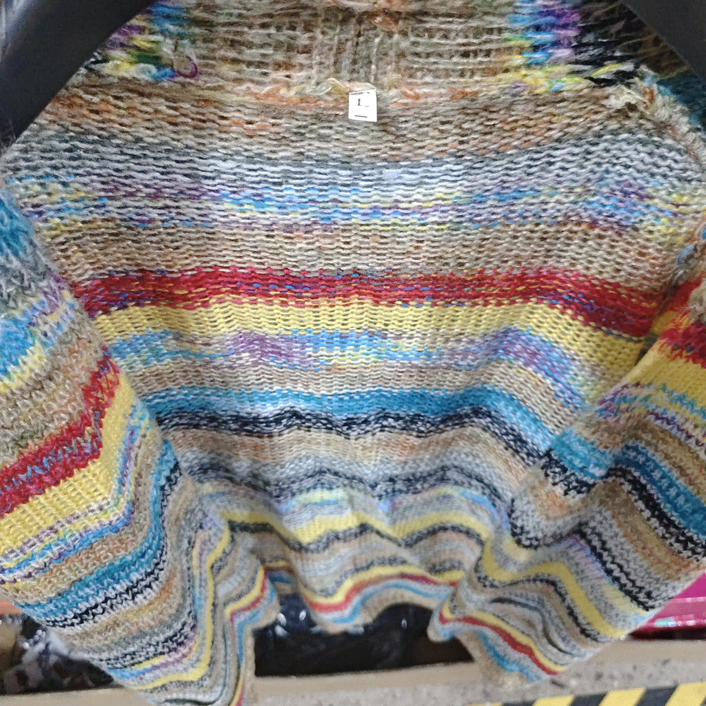 Faux Sweater-Effect Cardigan Jacket