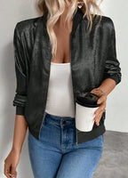 Thin Coat With Zip Slim Fit Slimming Casual Jacket Top