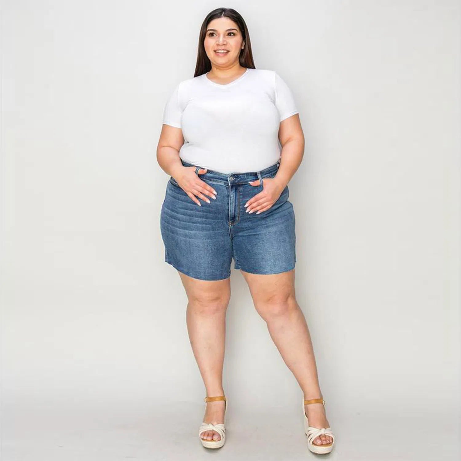 Women's High-Waist Straight-Leg Jeans Slim Fit Full-Length For All Body Types Sizes 4-20 Stretch Denim For Everyday Wear