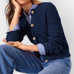 Women's Solid Color Commute Knitted Cardigan Casual Sweater Coat