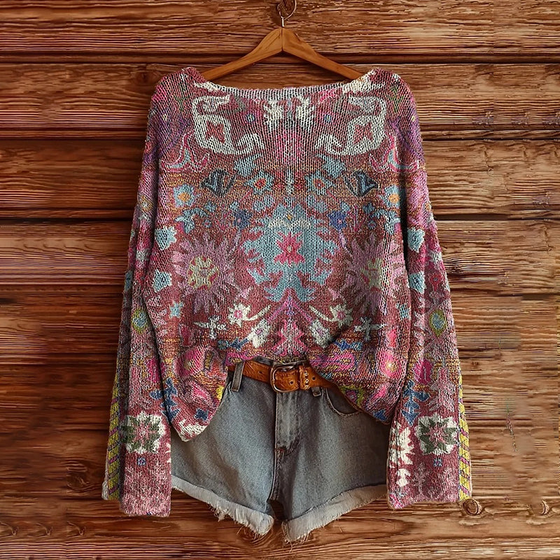 Women's Graphic Print Long Sleeve Blouse, Crew Neck Fall Fashion Tunic Top, Casual Dressy Work Shirt