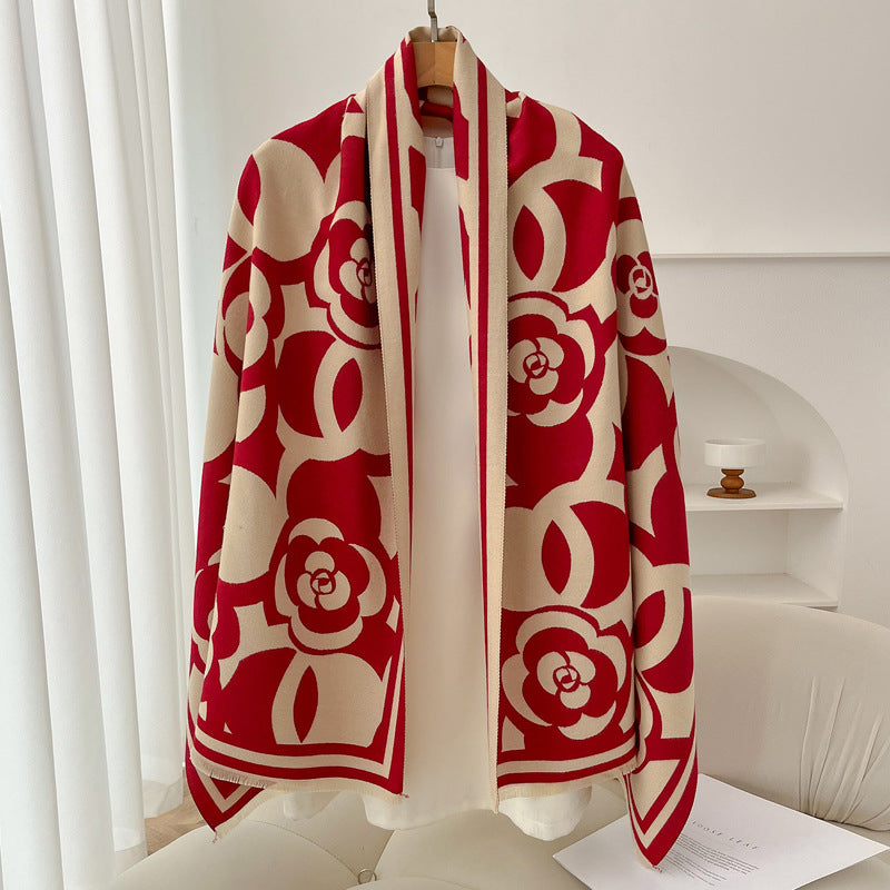 Retro High Sense Artificial Cashmere Scarf