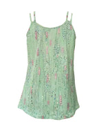 Summer Casual Sleeveless Top Printed Double Shoulder Strap Women's Stylish Camisole.