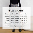 Women's Spring Fashion Plaid Wide-Leg Ninth Pants With Double-Breasted Decoration For Daily Office Wear