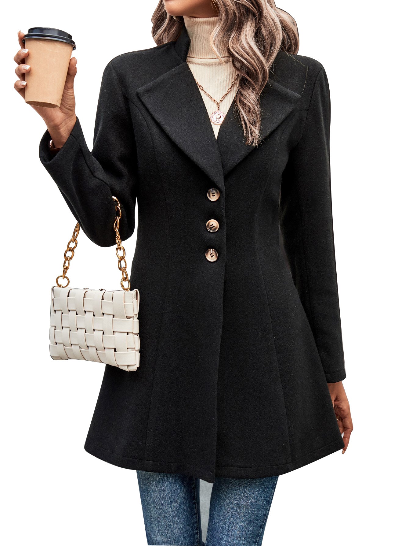 Fashion Solid Color Polo Sweater Autumn Clothes