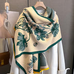 Double-sided Winter Thicken Thermal Scarf Temperament Shawl Outer Match