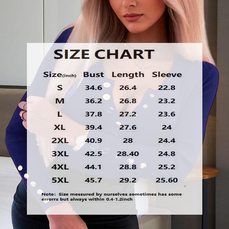 Plus Size Women's Sexy V-Neck Long Sleeve T-Shirt - Button Front & Cuff Detail Fitted Blouse Spring & Autumn Fashion Outfits