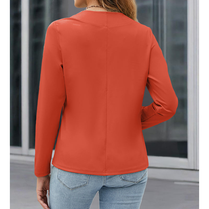 Women Plus Size Casual Blazer Open Front Long Sleeve Work Office Cardigan Jackets