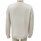 Women's Fringe Tassel Sweater - Casual Long Sleeve Crewneck Knit Pullover For Fall