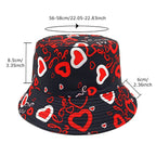 Heart Love Heart Pattern Bucket Hat