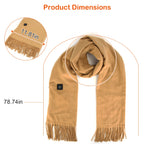 1Pc Electric Heated Winter Scarf USB Heating Neck Wrap Unisex Heated Neck Shawl Soft Warm Scarves 3 Heating Modes For Outdoor Cycling Skiing Skating