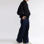 Women's Loose Long Sleeve Turtleneck Sweater Solid Color Soft Ribbed Knit Pullover For Spring Fall Layering