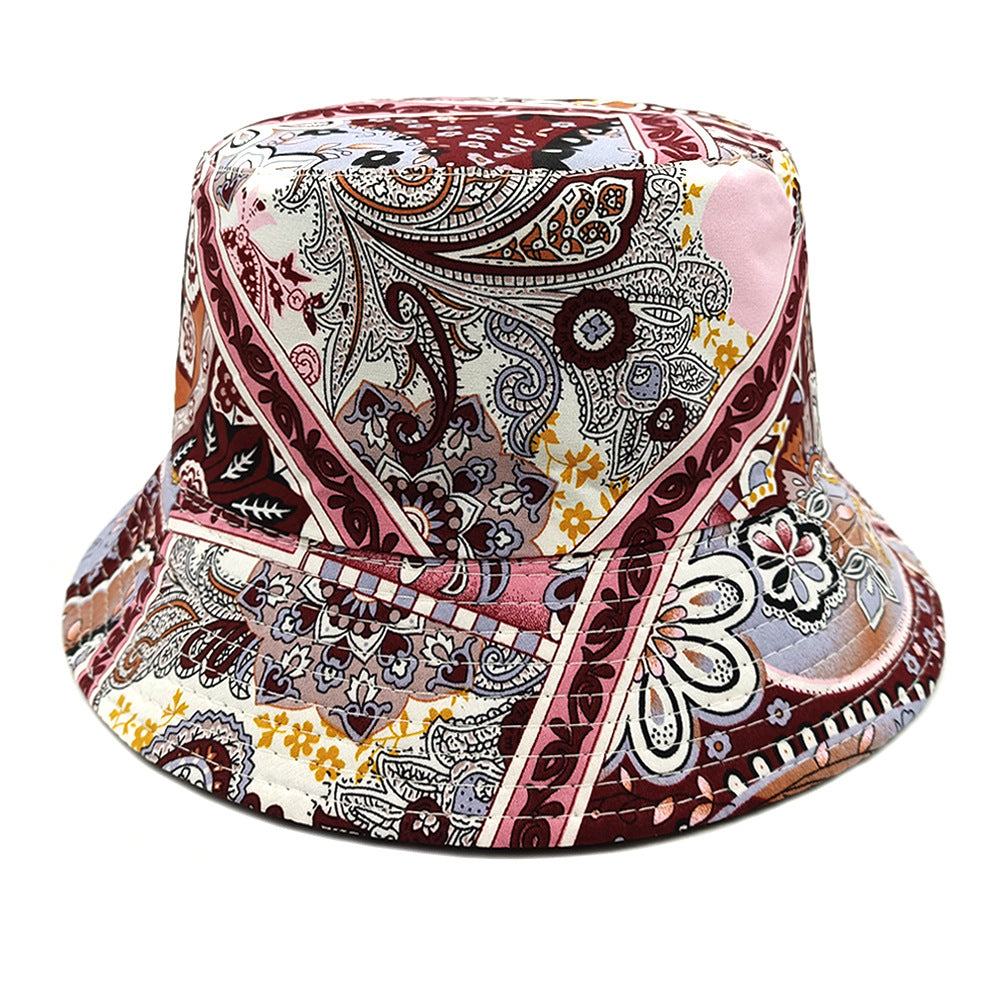 Paisley Bucket Hat Color Matching Printing Double-sided Wear