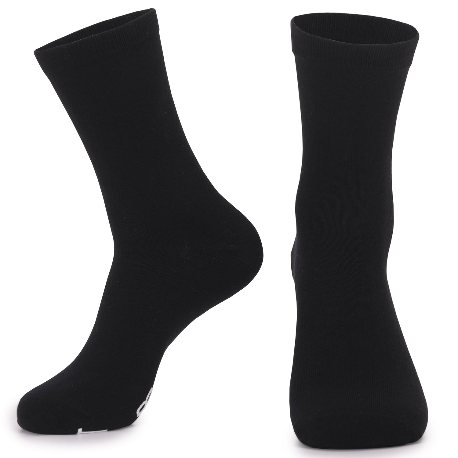 Plus Size Two-Pair Cotton Mid-Calf Socks Set With Bonded Anti-Slip & Glow-in-the-Dark Prints For Gamers Unisex Fit