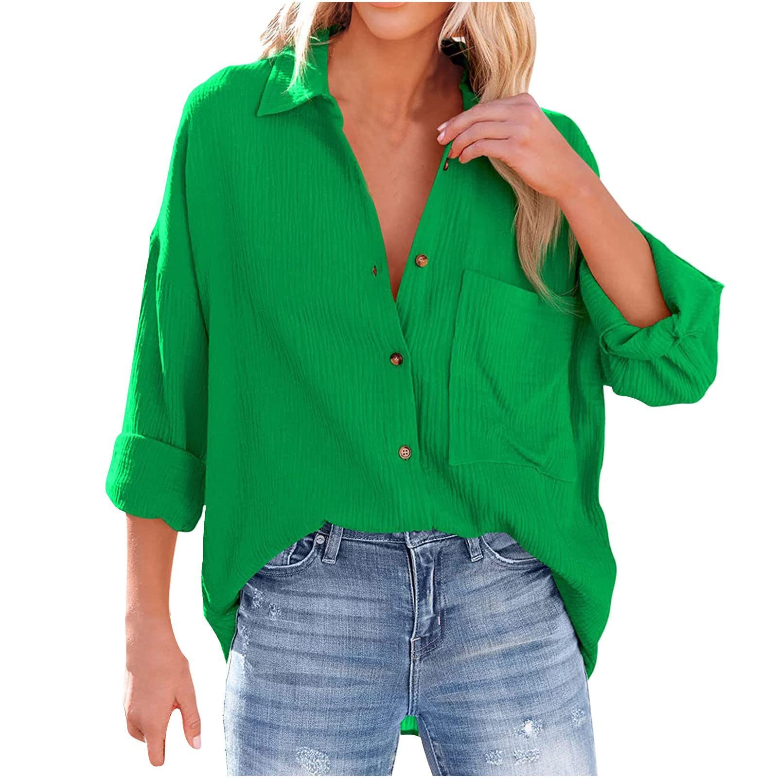 Women's Dropped Shoulder Bat Shirt Casual Long Sleeve Shirt