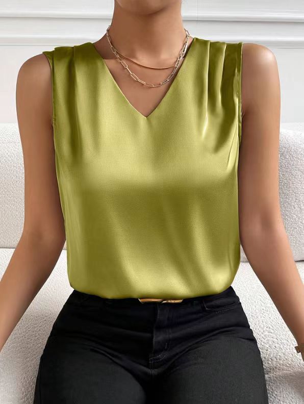Women's Fashion Personalized Pure Satin Top