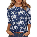Women's Three-quarter Sleeve T-shirt Top