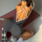 Sports Yoga Jumpsuit Sleeveless Quick-drying Thread Tight Fit Fitness One-piece Yoga Suit