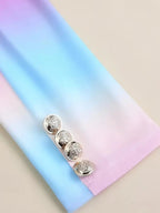 2025 Gradient Color Elegant Suit Jacket Set, Women's Suit Pants Set, Double Breasted Flip Leader Suit Jacket And Pants Clothing, Fashionable Women's Clothing