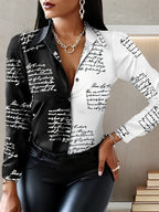 2025 New Women's Shirt Fashion Casual Colorful Long Sleeve Shirt Flower Printed Top Loose Neck Sexy T-shirt Fashion