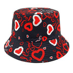 Heart Love Heart Pattern Bucket Hat