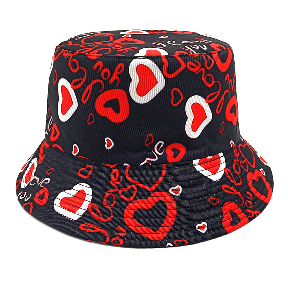 Heart Love Heart Pattern Bucket Hat