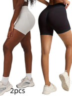2pcks-Cooling Yoga Shorts Breathable & Anti-Bacterial