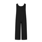 Women's Elegant Wide-Leg Jumpsuit - Button Front Formal & Casual Romper, Lightweight Wear