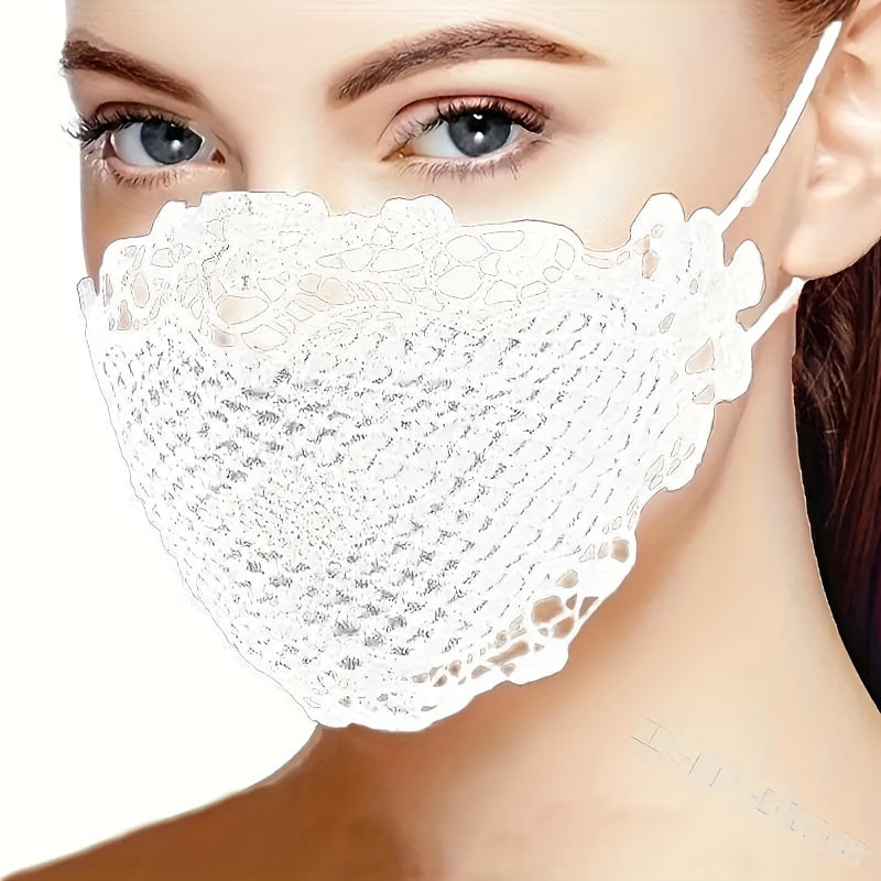 6PCS Sexy Lace Face Mask For Women- Adjustable Ear Loops- Cute, Sexy Washable And Reusable