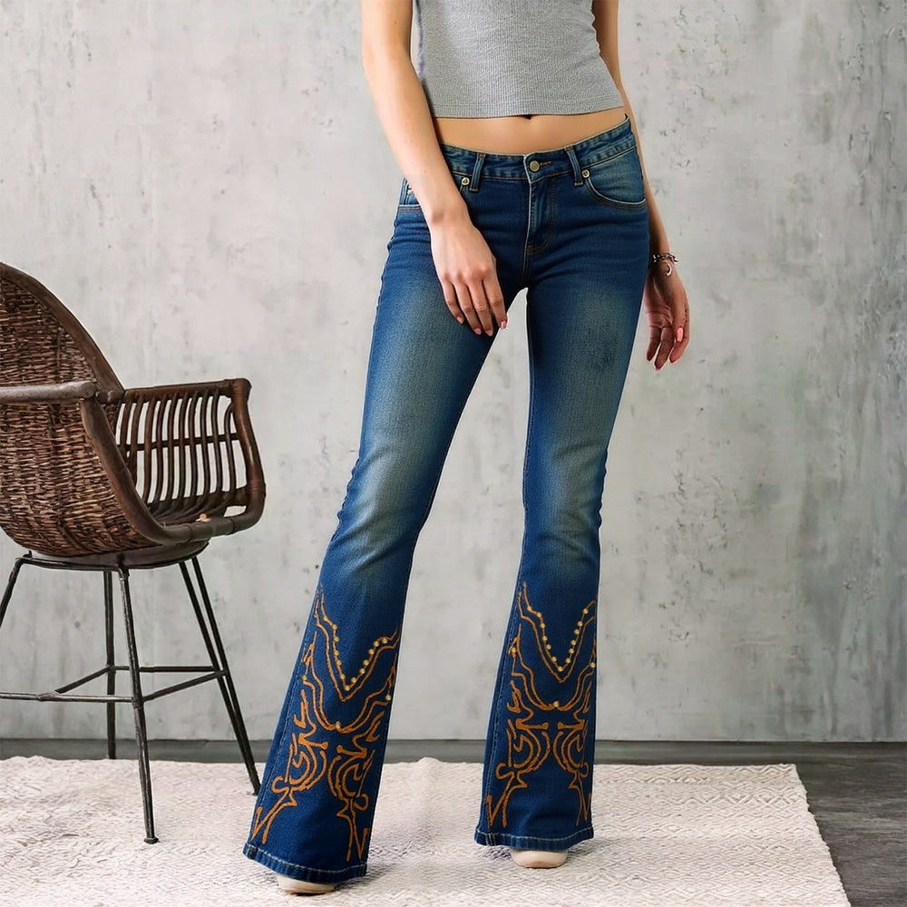 Women's High-Waist Heart Cut-out Jeans, Wide-Leg Full-Length Jeans With A Y2K Sweetheart Side Cut-out, Vintage-Wash Denim For All Seasons Forbidden Platform - Temu