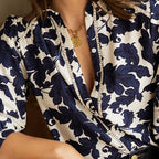 Women's Casual Fashion All-matching Button Floral Shirt