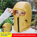 Winter Warm Hat Female Cycling Electric Car Face Care Ear Protection Scarf