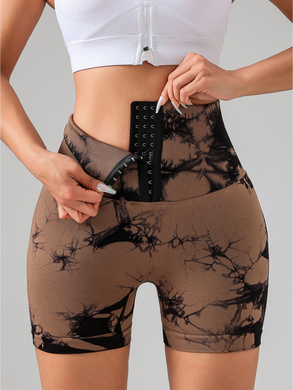 4 Pack Push Up Seamless Running Yoga Top For Women Sportswear Gym Fitness Sets 3-ROW HOOK Seamless Tie Dye Tummy Control Leggings