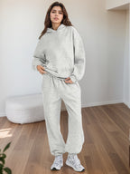 2025 Large Size New 2 Piece Outfits Lounge Hoodie Sweatsuit Sets Oversized Sweatshirt Baggy Fall Fashion Sweatpants With Pockets