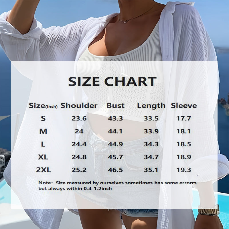 Women's Oversized Button-Down Shirt With Sparkling Eye Print On Back Long Sleeve Blouse For Spring And Fall